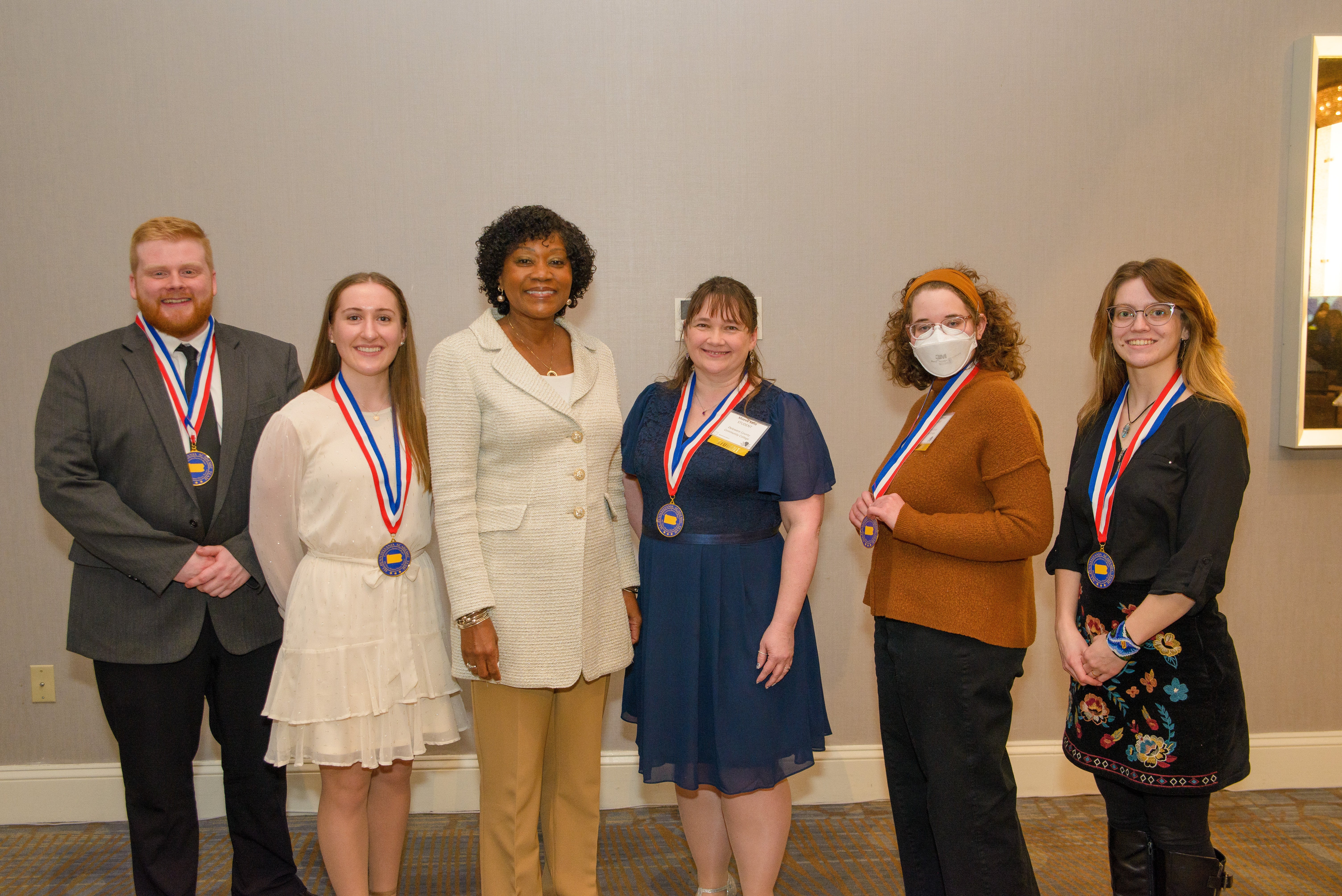 Students with the President