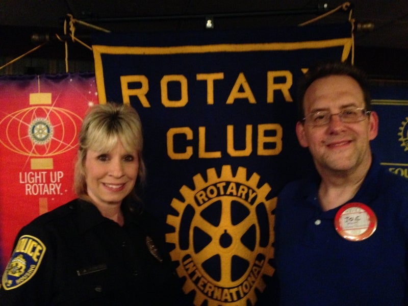 CAMP Volunteer Chairperson Joseph Masek '85 and Chester Housing Police Officer Jacqueline White