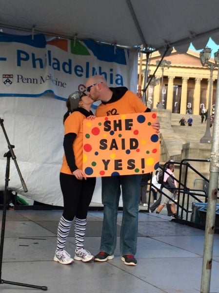 Jim and Maureen after his marrige proposal