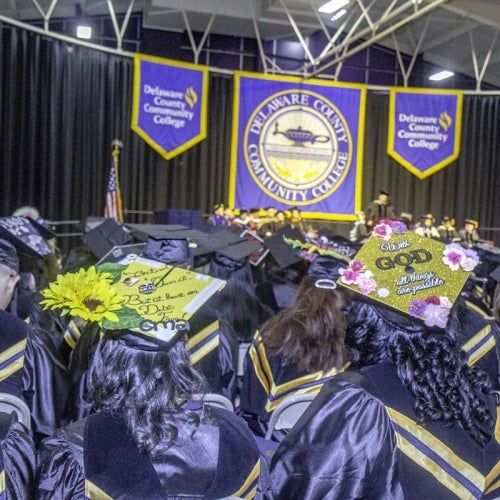 Grads during ceremony