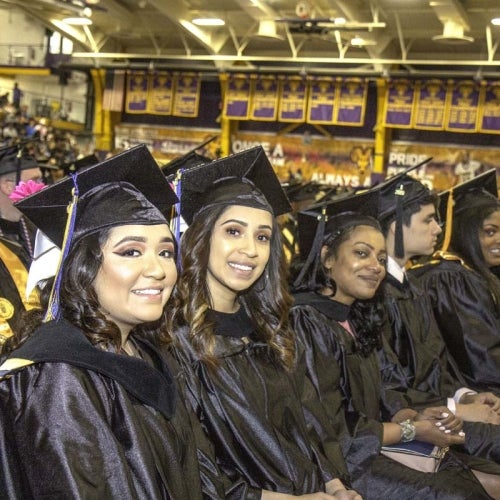 Grads during ceremony