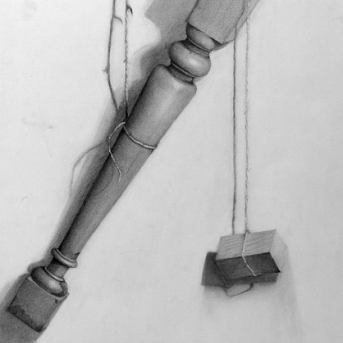 Drawing Course Work - drawing of a table leg