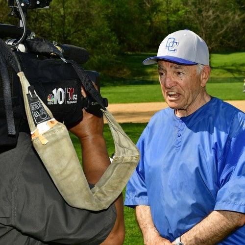 Paul Motta being interviewed
