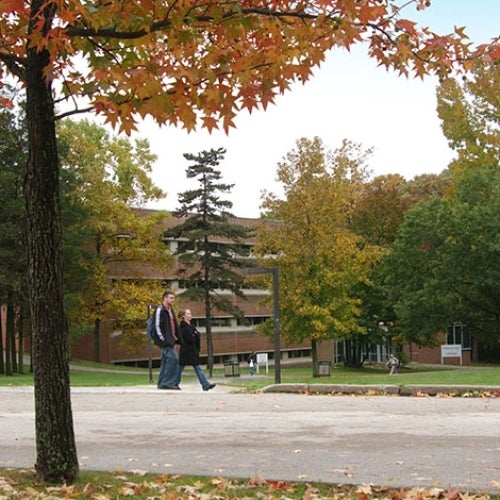 Old photo of the both the college and students