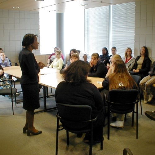 Old photo of the both the college and students