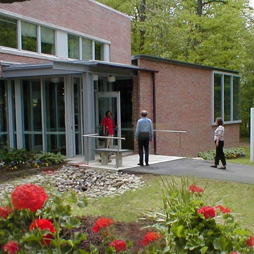 Old photo of the both the college and students