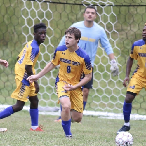 Men's Soccer back line