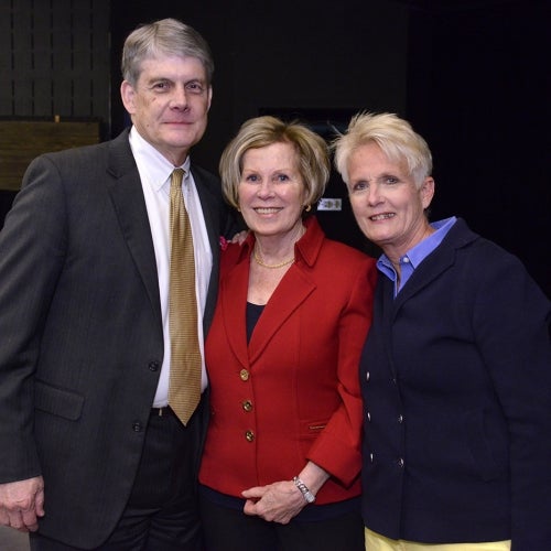 Jerry poses with Mary Jo Boyer and Virginia Carter